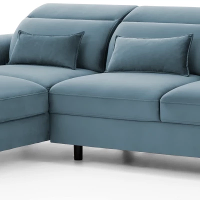 Elegantes Ecksofa SUNNIVA – hellblau, linke Ecke