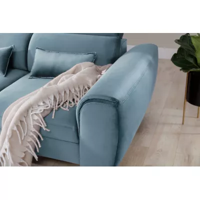 Elegantes Ecksofa SUNNIVA – hellblau, linke Ecke