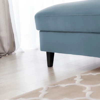 Elegantes Ecksofa SUNNIVA – hellblau, linke Ecke