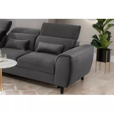 Elegantes Ecksofa SUNNIVA – dunkelgrau, linke Ecke