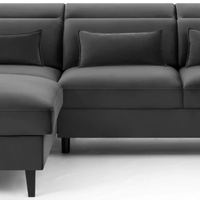 Elegantes Ecksofa SUNNIVA – dunkelgrau, linke Ecke