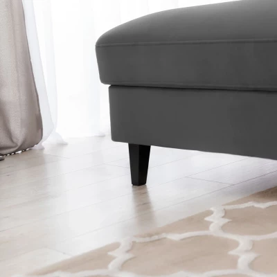 Elegantes Ecksofa SUNNIVA – dunkelgrau, linke Ecke