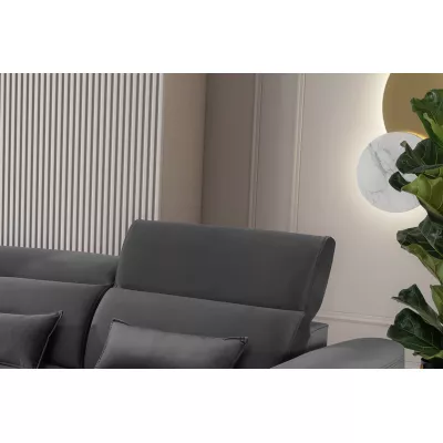 Elegantes Ecksofa SUNNIVA – dunkelgrau, linke Ecke