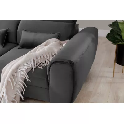Elegantes Ecksofa SUNNIVA – dunkelgrau, linke Ecke