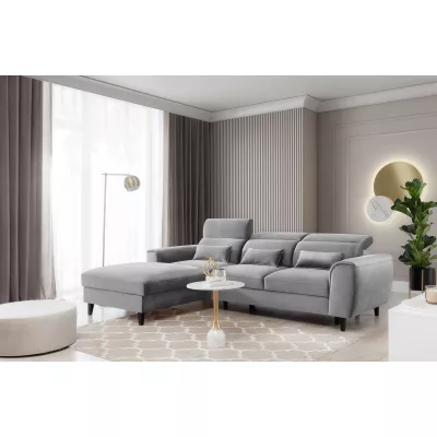 Elegantes Ecksofa SUNNIVA – grau, linke Ecke