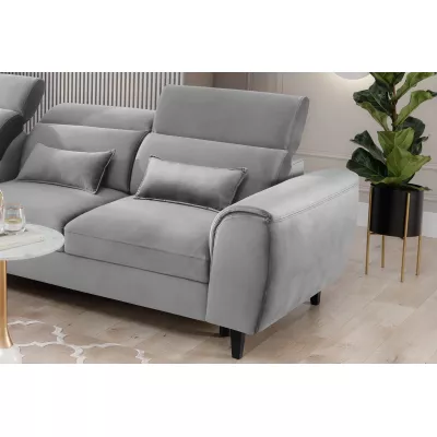 Elegantes Ecksofa SUNNIVA – grau, linke Ecke