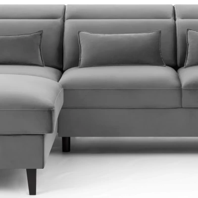 Elegantes Ecksofa SUNNIVA – grau, linke Ecke