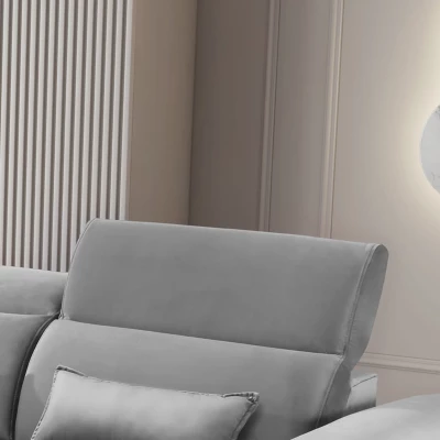 Elegantes Ecksofa SUNNIVA – grau, linke Ecke