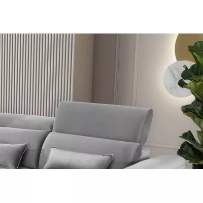 Elegantes Ecksofa SUNNIVA – grau, linke Ecke