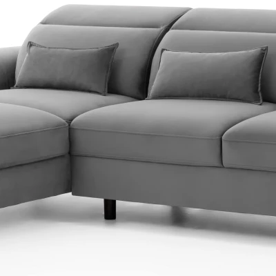 Elegantes Ecksofa SUNNIVA – grau, linke Ecke