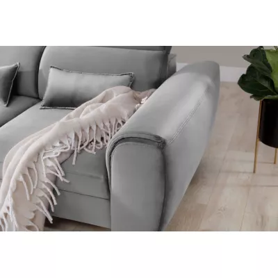 Elegantes Ecksofa SUNNIVA – grau, linke Ecke