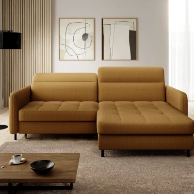 Elegantes Schlafsofa ZULEYKA – Senfgelb, rechte Ecke