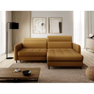Elegantes Schlafsofa ZULEYKA – Senfgelb, rechte Ecke