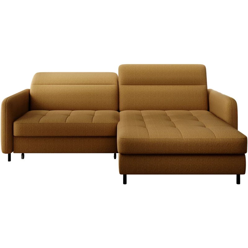 Elegantes Schlafsofa ZULEYKA – Senfgelb, rechte Ecke