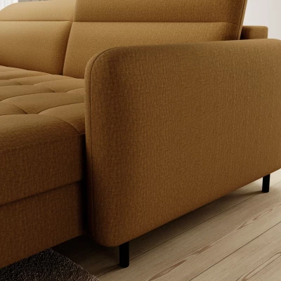 Elegantes Schlafsofa ZULEYKA – Senfgelb, rechte Ecke