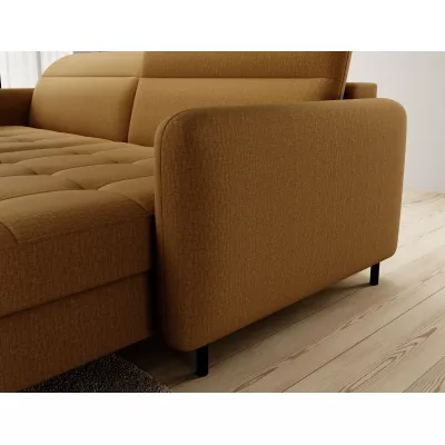 Elegantes Schlafsofa ZULEYKA – Senfgelb, rechte Ecke