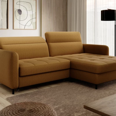 Elegantes Schlafsofa ZULEYKA – Senfgelb, rechte Ecke