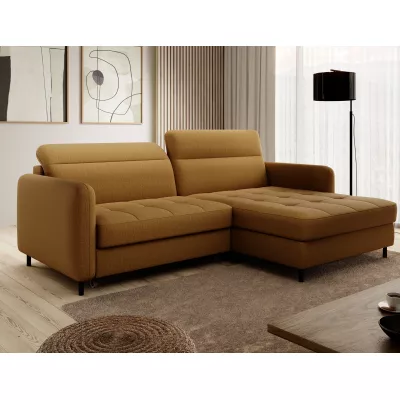 Elegantes Schlafsofa ZULEYKA – Senfgelb, rechte Ecke