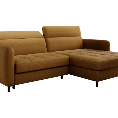 Elegantes Schlafsofa ZULEYKA – Senfgelb, rechte Ecke