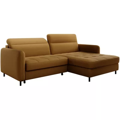 Elegantes Schlafsofa ZULEYKA – Senfgelb, rechte Ecke
