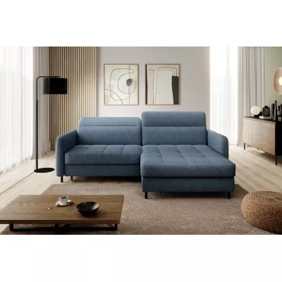Elegantes Schlafsofa ZULEYKA – blau, rechte Ecke