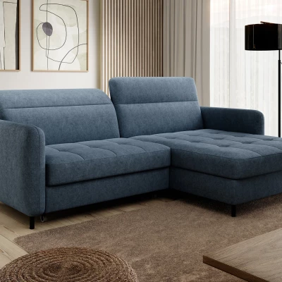 Elegantes Schlafsofa ZULEYKA – blau, rechte Ecke