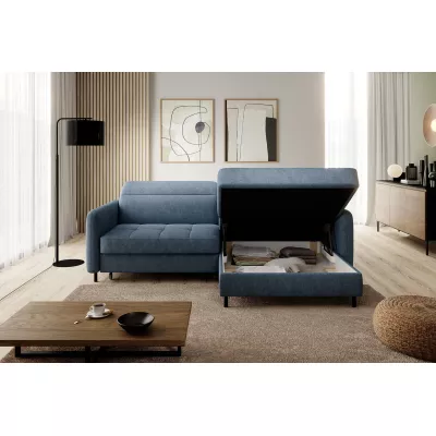Elegantes Schlafsofa ZULEYKA – blau, rechte Ecke