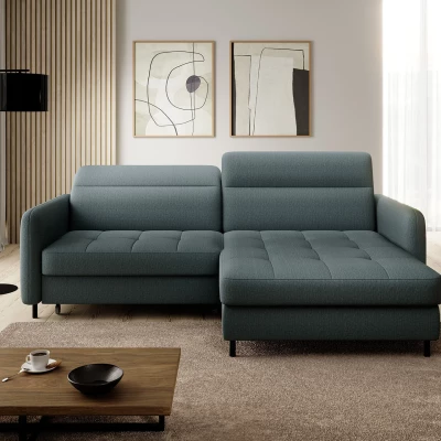 Elegantes Schlafsofa ZULEYKA – Petrol, rechte Ecke