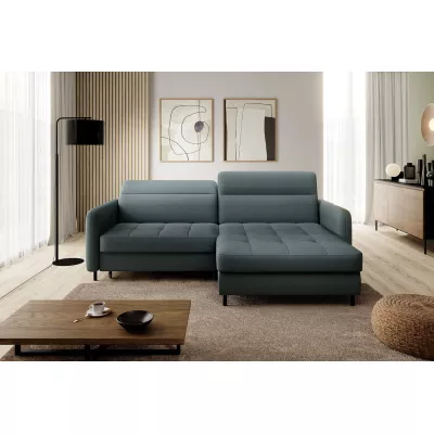 Elegantes Schlafsofa ZULEYKA – Petrol, rechte Ecke