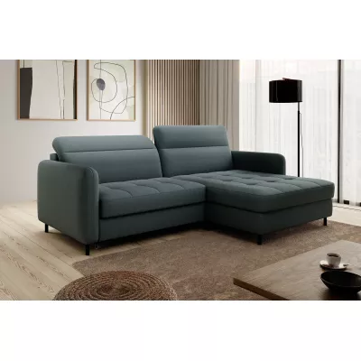 Elegantes Schlafsofa ZULEYKA – Petrol, rechte Ecke