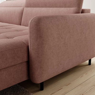 Elegantes Schlafsofa ZULEYKA – rosa, rechte Ecke