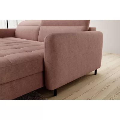 Elegantes Schlafsofa ZULEYKA – rosa, rechte Ecke