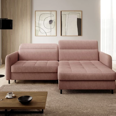 Elegantes Schlafsofa ZULEYKA – rosa, rechte Ecke