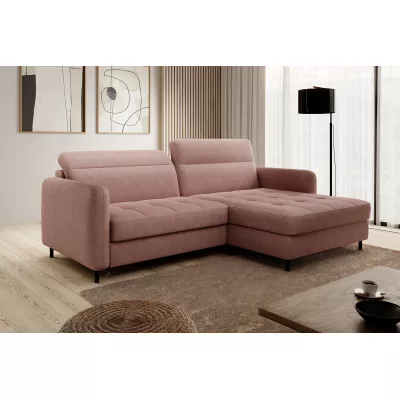 Elegantes Schlafsofa ZULEYKA – rosa, rechte Ecke