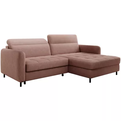 Elegantes Schlafsofa ZULEYKA – rosa, rechte Ecke