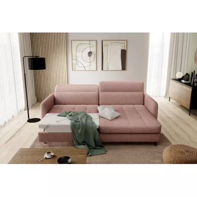Elegantes Schlafsofa ZULEYKA – rosa, rechte Ecke