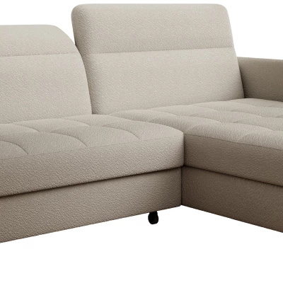 Elegantes Schlafsofa ZULEYKA – cremefarben, rechte Ecke