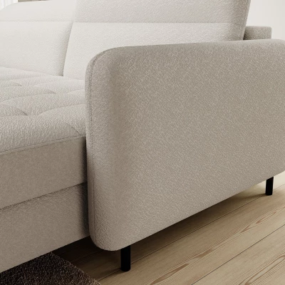 Elegantes Schlafsofa ZULEYKA – cremefarben, rechte Ecke