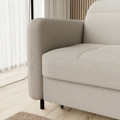 Elegantes Schlafsofa ZULEYKA – cremefarben, rechte Ecke