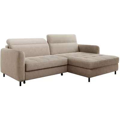 Elegantes Schlafsofa ZULEYKA – hellbeige, rechte Ecke