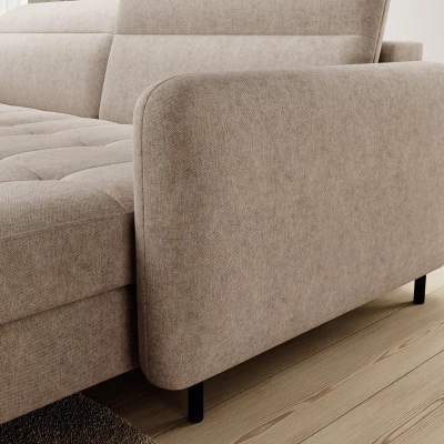 Elegantes Schlafsofa ZULEYKA – hellbeige, rechte Ecke