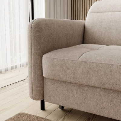 Elegantes Schlafsofa ZULEYKA – hellbeige, rechte Ecke
