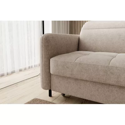Elegantes Schlafsofa ZULEYKA – hellbeige, rechte Ecke