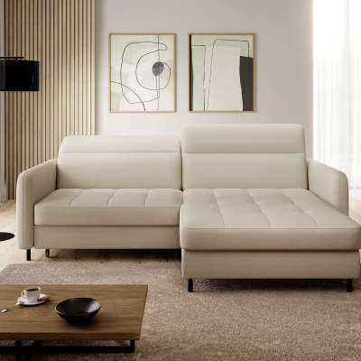Elegantes Schlafsofa ZULEYKA – beige, rechte Ecke