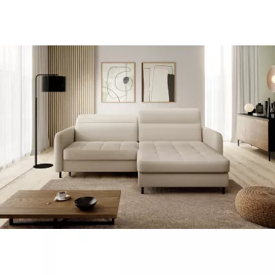 Elegantes Schlafsofa ZULEYKA – beige, rechte Ecke