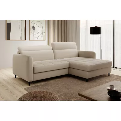 Elegantes Schlafsofa ZULEYKA – beige, rechte Ecke