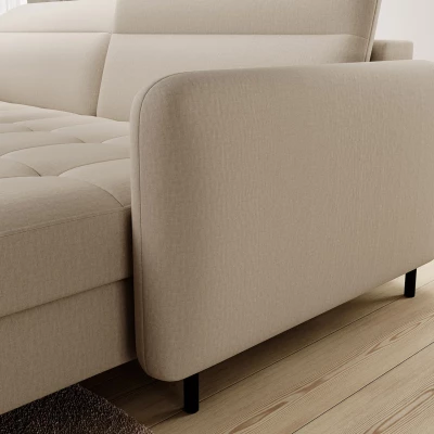 Elegantes Schlafsofa ZULEYKA – beige, rechte Ecke