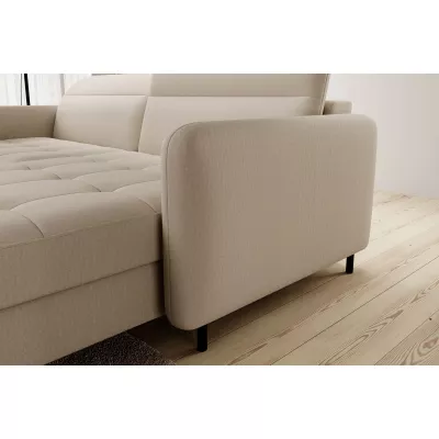 Elegantes Schlafsofa ZULEYKA – beige, rechte Ecke
