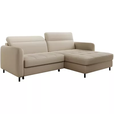 Elegantes Schlafsofa ZULEYKA – beige, rechte Ecke