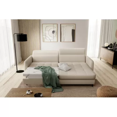 Elegantes Schlafsofa ZULEYKA – beige, rechte Ecke